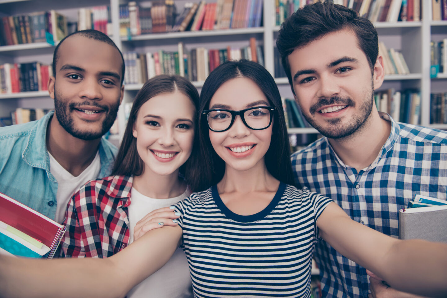 Students smiling in a selfie