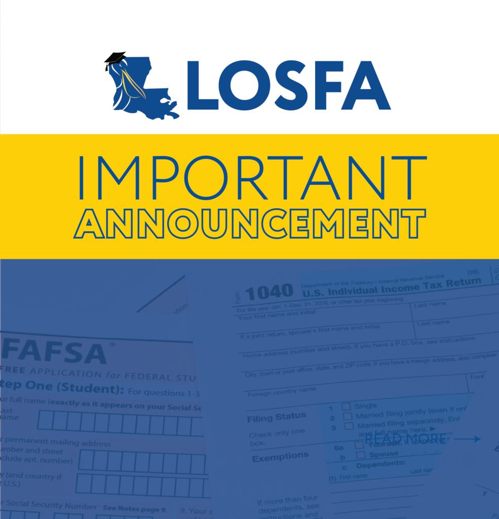 Important FAFSA website announcement telling users about lag times on the site.